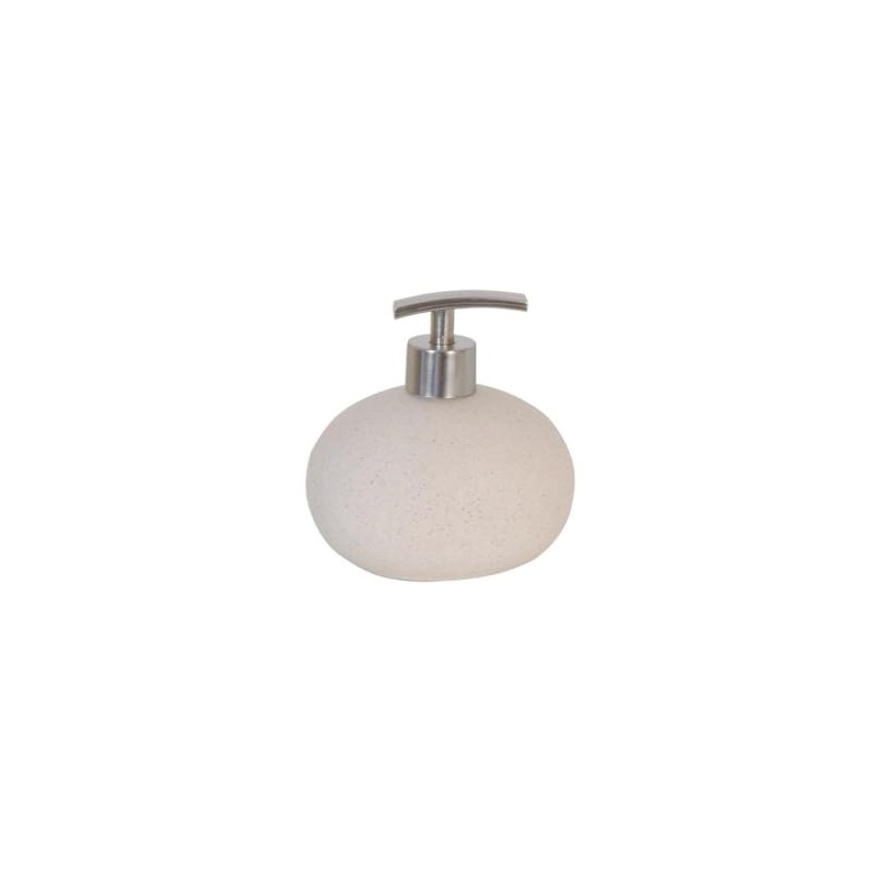 MSV ABS Sand Ceramic Stone Manali Soap Dispenser, Beige