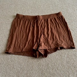 Skims Copper Knit Pajama Shorts, Size XL NWT