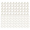 100pcs Paper Clips Gold Triangle Heart Shape Double Layer Three