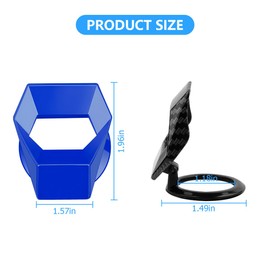 KHGUZ Car Engine Start/Stop Button Cover, Zinc Alloy Vehicle Power Control Trim, Auto Push to Start Button Key Ignition Protective Sticker, Universal for Many Vehicles (Blue)