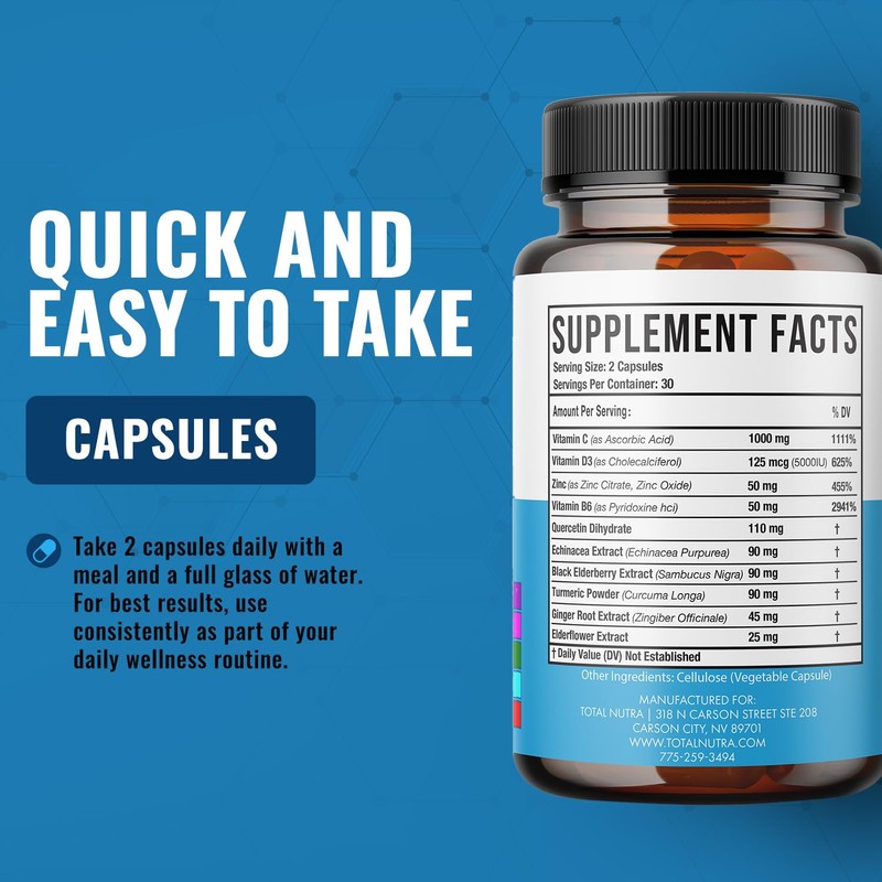 10-In-1 Immune Support Supplement: Immune Boosters for Adults & Kids