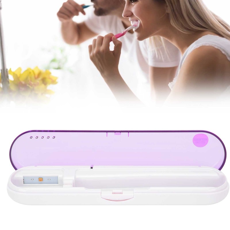 ZL‑08L UV LED Toothbrush Holder Cleaner Portable Ultraviolet Toothpaste CleanerPurple