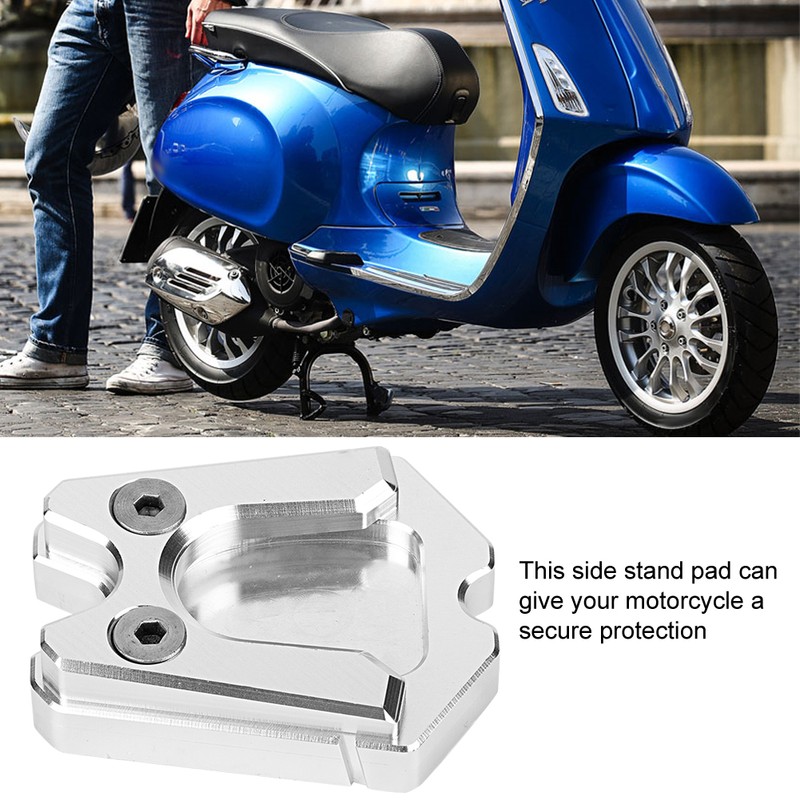 CNC Aluminum Side Stand Extension Pad Plate Fit for Piaggio