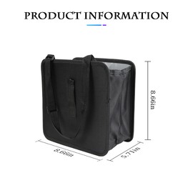 Fekey&JF Foldable Car Trash Can, Hanging Waterproof Leakproof Trash Can Storage Bag for Car with Large Capacity, Car Interior Accessories (Small)