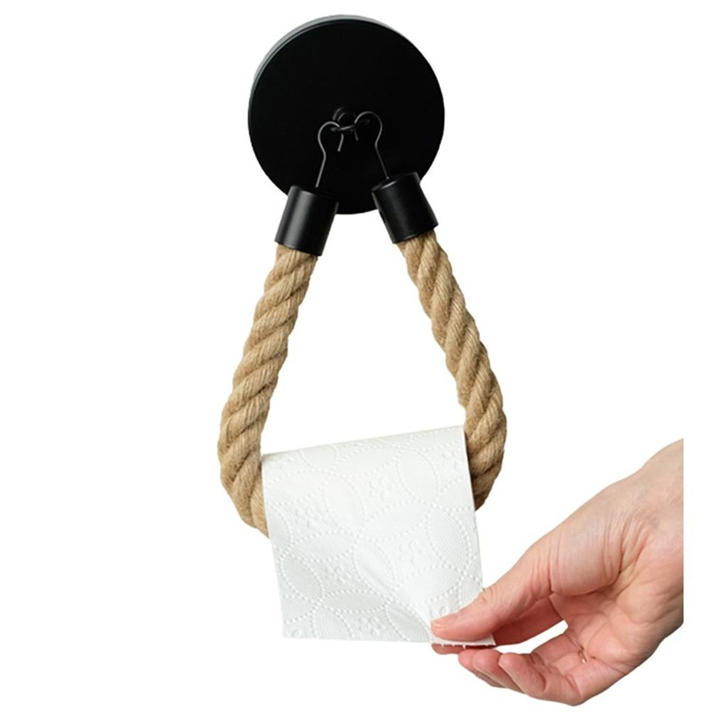 Toilet Roll Holder Rope Toilet Paper Holder Wall Mounted Towel