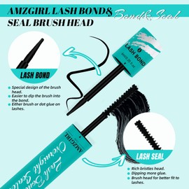 Lash Bond and Seal Eyelash Cluster Glue House of Lash Clusters Bond and Overnighter Sealer 12ml Long Lasting 72 Hours Black Cluster Lash Glue + Lash Seal 2 in 1 Lash Clusters at Home