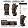Copper Knee Compression Sleeve for Support – Lightweight Nylon Knee