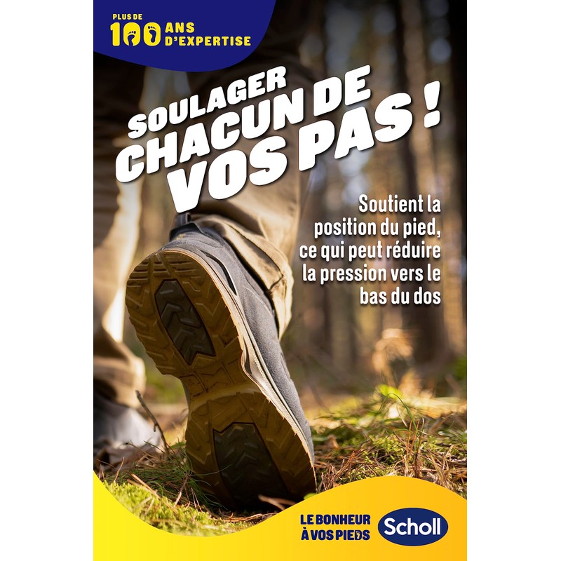 Scholl In-Balance Insole Anti Pain Lower Back Insole, black