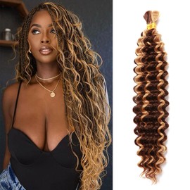 Seimainurs 18inch Curly Braiding Hair Ocean Wave Crochet Hair for Black Women Long Deep Wave Wet and Wavy Braiding Hair For Boho Braids