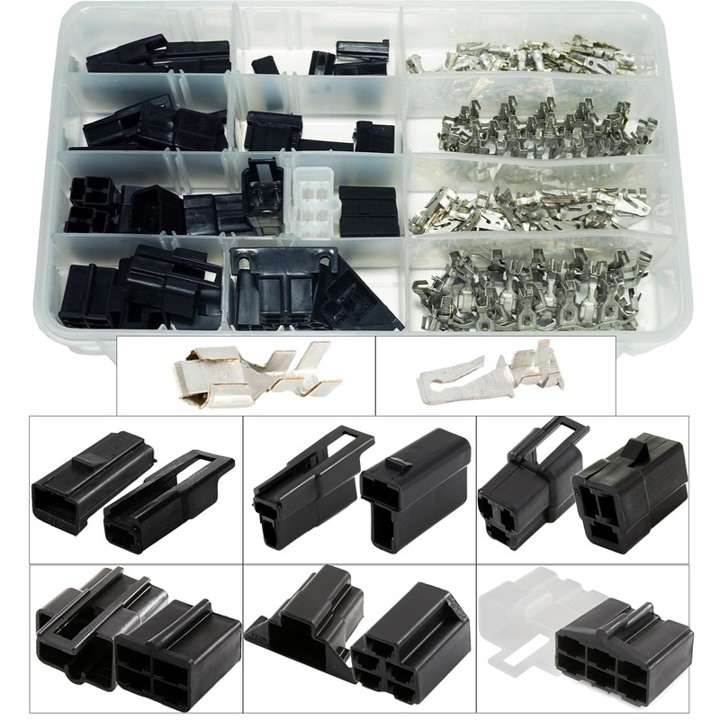 200pcs (1-2-3-4-5-6 PIN) 56 Series Connector ALL-IN-ONE Set Kit w/10-16