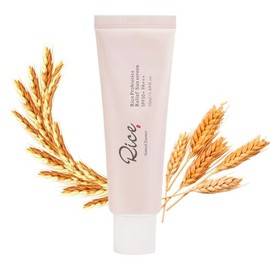 Korean Rice Probiotics Sun Cream for Face,Korean Sunscreen SPF 50 Face,Factor 50 Sun Cream for Fa-ce & Body,SPF 50 Fa-ce Moisturiser for All Skin Types,Lightweight & Non-Greasy Sun Screen S PF 50