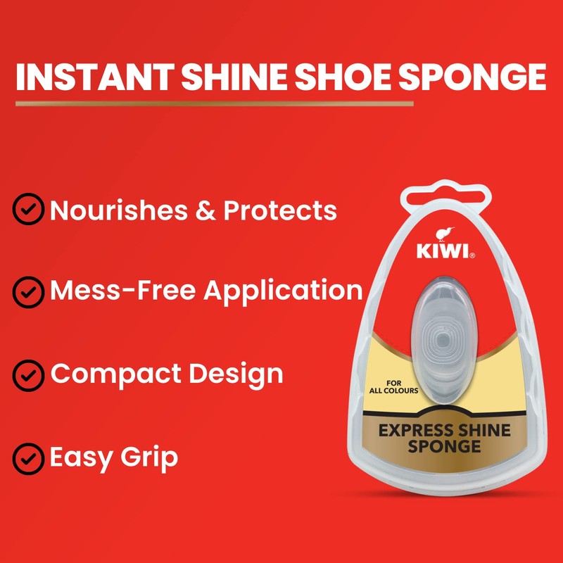 KIWI Express Shine Instant Sponge Shoe Polish , 5ml Wax