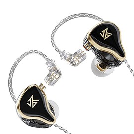 IEM Earbuds,KZ ZAS High Performance in-Ear Earphones (Detachable,Balanced Armature Drivers Dynamic Drivers 7BA+1DD Hybrid Earphones, Noise Isolating, High Accuracy) (Without Mic, Black)