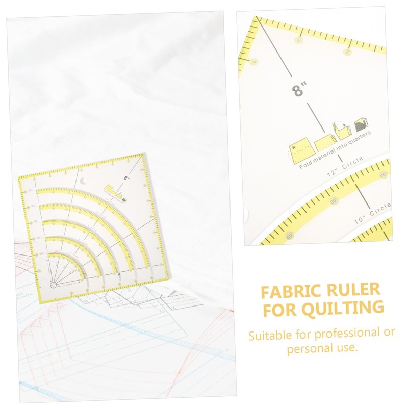 DOITOOL Multi Functional Quilting Ruler Durable Acrylic Cutting Tool for