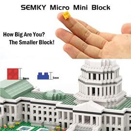 SEMKY Micro Mini Blocks United States Capitol Famous Landmark Model Set,(2888Pieces) -Building and Architecture Toys Gifts for Kid and Adult