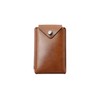 Abrasas Classic Leather Thin Card Case, Made in Japan, Camel