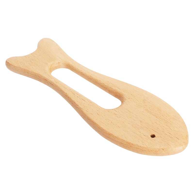 2Pcs Wooden Gua Sha Board Fish Shape Polished Beech Sturdy