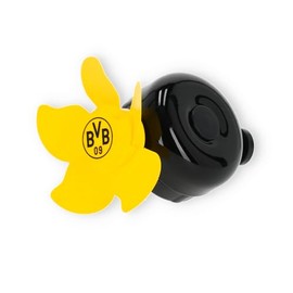 BVB Windmill Bicycle Bell Metal / Plastic 70 x 40 x 60 mm Black / Yellow