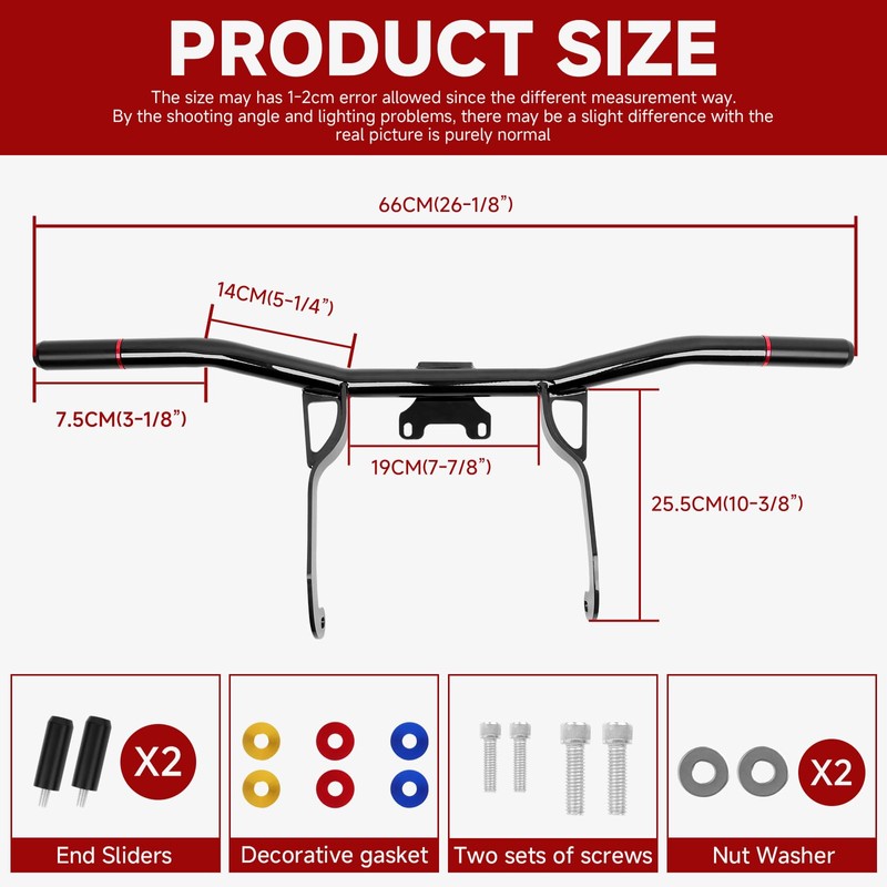 DREAMIZER Engine Guard Front Crash Bars Flat-Out Bar Compatible with