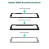 American Flag License Plate Frames - 2 Pack Black Patriotic