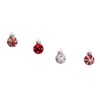 Kurt Adler GG0294 1-Inch Ornament Set, Red, White, for Christmas