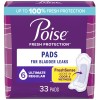 Poise Incontinence Pads for Women, 6 Drop Ultimate Absorbency, Regular