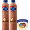 Vaseline Cocoa Radiant Spray Body Lotion 2-Pack + Mini Lip