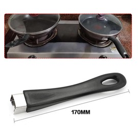 RSYHVG Pan Replacement Handle Black 183mm/7.2inch with Screw Nonstick Saucepan Cookware Skillet Stainless Steel Handle