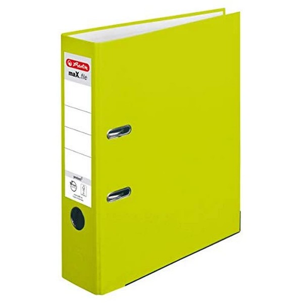 maX.File Protect Folder A4, Spine Width 8 cm, neon Green, 1 Piece
