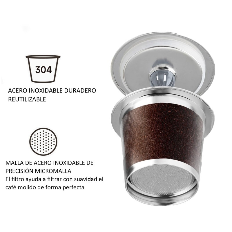 Filtros de Café Reutilizables K Cup, Cápsulas de Cápsulas de