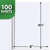 Mead Spiral Notebook, 1 Subject, Quad Ruled, 100 Sheets, Grid