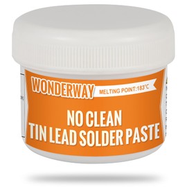 Sn63/Pb37 Solder Paste,T4 Particle, 183°C Melting, No-Clean Flux for Soldering, Supplied By Wonderway (100g)