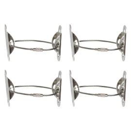 prendre PR-WIREKOTE-SV Furniture Fall Prevention, Set of 4, Earthquake Resistant Stopper, Wire Type, Rack Fall Prevention, Furniture, Drawers, Shelves, Fixing Hardware, Disaster Prevention Supplies,