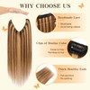TESS Human Hair Extensions Adjustable Invisible Transparent Wire with 2