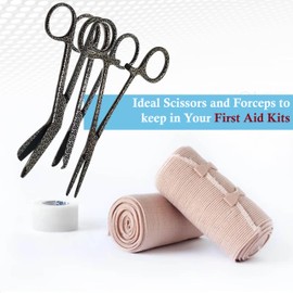 3pc Stainless Steel Bandage Scissors,Stitch Scissors,Hemostat -Vet Tech Gift, Christmas Gift For Firefighters Nurses Veterinarian Veterinary Technician Assistant Doctor Graduation (Arabian Arrows)