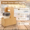 30 Pcs Drink Carrier with Handle, Heavy Duty, Foldable Cup