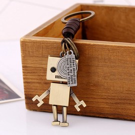 KooingTech Vintage Keychain, 5.1in Unique Keychains, Robot Keychain for Birthdays Anniversaries Parties Graduations Christmas Gifts