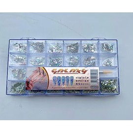 Galaxy | 50Pcs in Each Grid, 14 Styles(700Pcs) ss4-ss20(7128Pcs) | 20 Types of Stone | GBR03