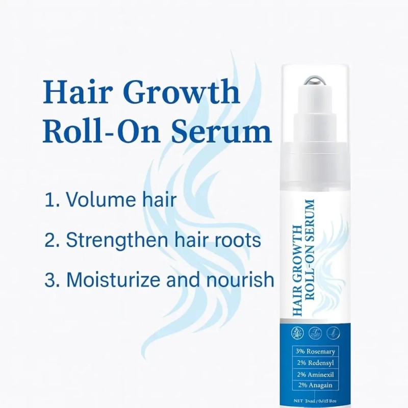 Sérum De Romero Para El Crecimiento Del Cabello En Rollo,