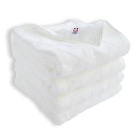 Imabari Sports Towel, Cloisonne Pattern, Thin, Made in Japan, White, 4 Pieces, Simple Packaging, Quick Drying, Room Drying, 100% Cotton, 100% Cotton, Sweat, Travel, Gym, Circle, Goods, Towel,