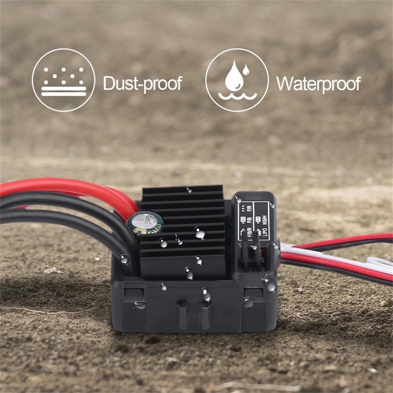 Waterproof Brushed 1060 60A ESC for Monster Touring RC Car