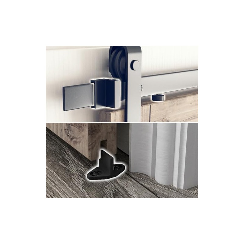 SMARTSTANDARD 6.8FT Barn Door Hardware Kit, Sliding Barn Door Track