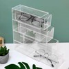 Shengxi Acrylic Glasses Box, Transparent Glasses Organiser with 4 Drawers,