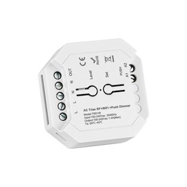 SEZO AC Triac Dimmer Support Dimmable LED,Driver,Incandescent Halogen Lamp Compatible with Alexa Google Home Smart Life Tuya Smart APP RC01RFB WR02RF 2.4G RF Remote Brightness Control 110-220V