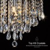 NSRCE 4-Light Crystal Chandeliers Flush Mount, 14 Inches Bedroom Close