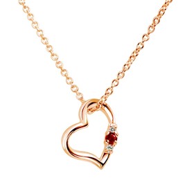 Sears Natural Diamond Love Heart Necklace and Pink Teddy Bear, Silver