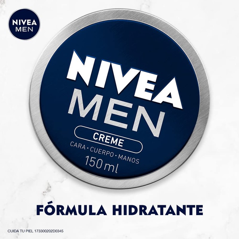 NIVEA MEN Creme (150ml), crema humectante multipropósito para el cuerpo,