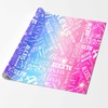 Custom Wrapping Paper, Twinkle Blue and Pink White Wrapping Paper