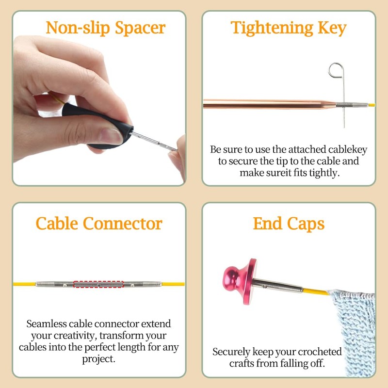 Knitiss Circular Knitting Needles Set, Interchangeable Circular Knitting Needles Set
