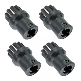 Qualtex Round Brush Nozzle Attachment for Karcher Steam Cleaner (Pack of 4)